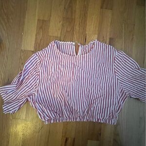 Striped Crop Top | Size Medium
